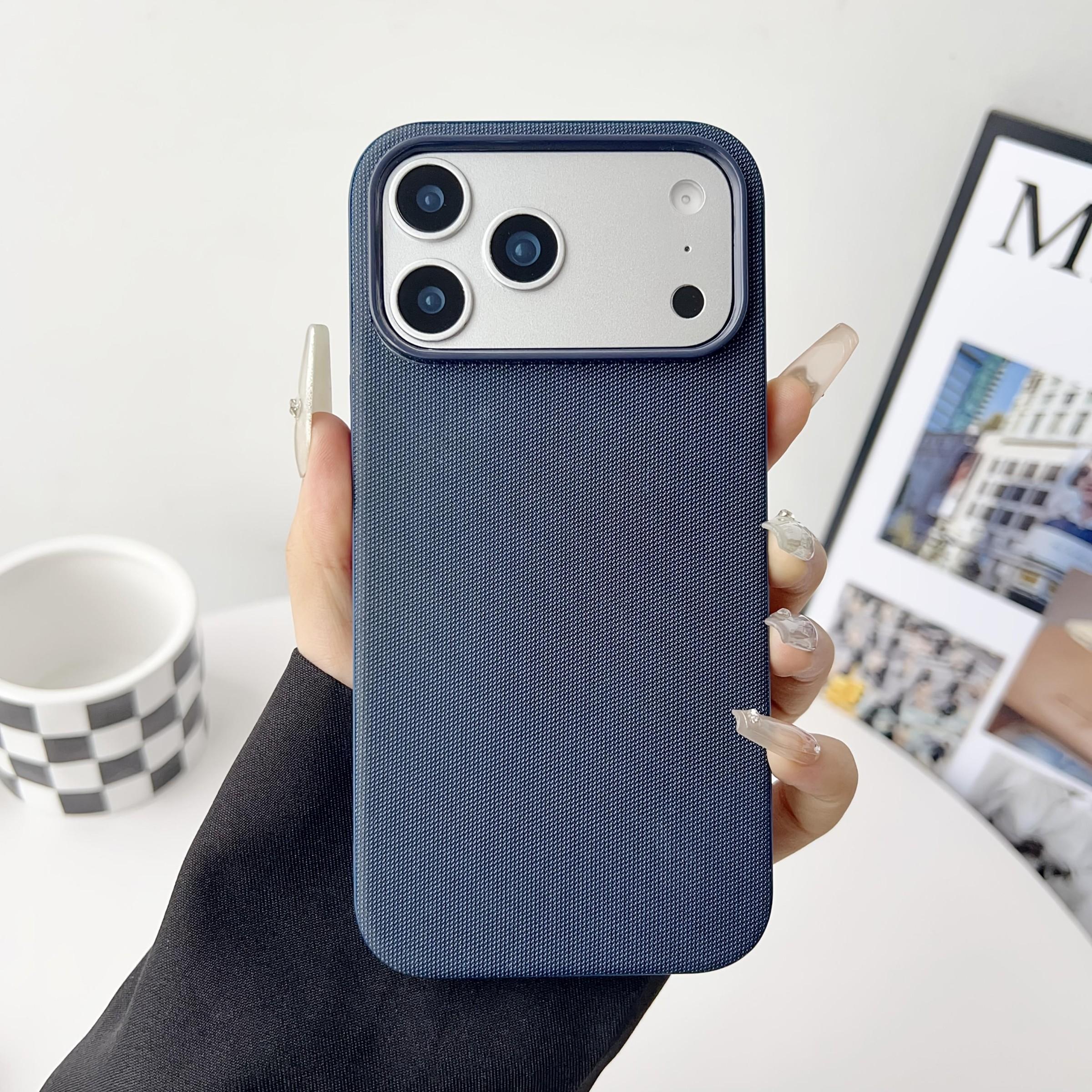 New Luxury Tech-Woven Magnetic Phone Case, Suitable for iPhone 17/16/15/14/13 Pro Max, Supports Magnetic Wireless Charging, Tech-Woven Protective Cover with a Stylish Soft Back Panel, Ideal for Business Use. Vintage Phone Case, New Design