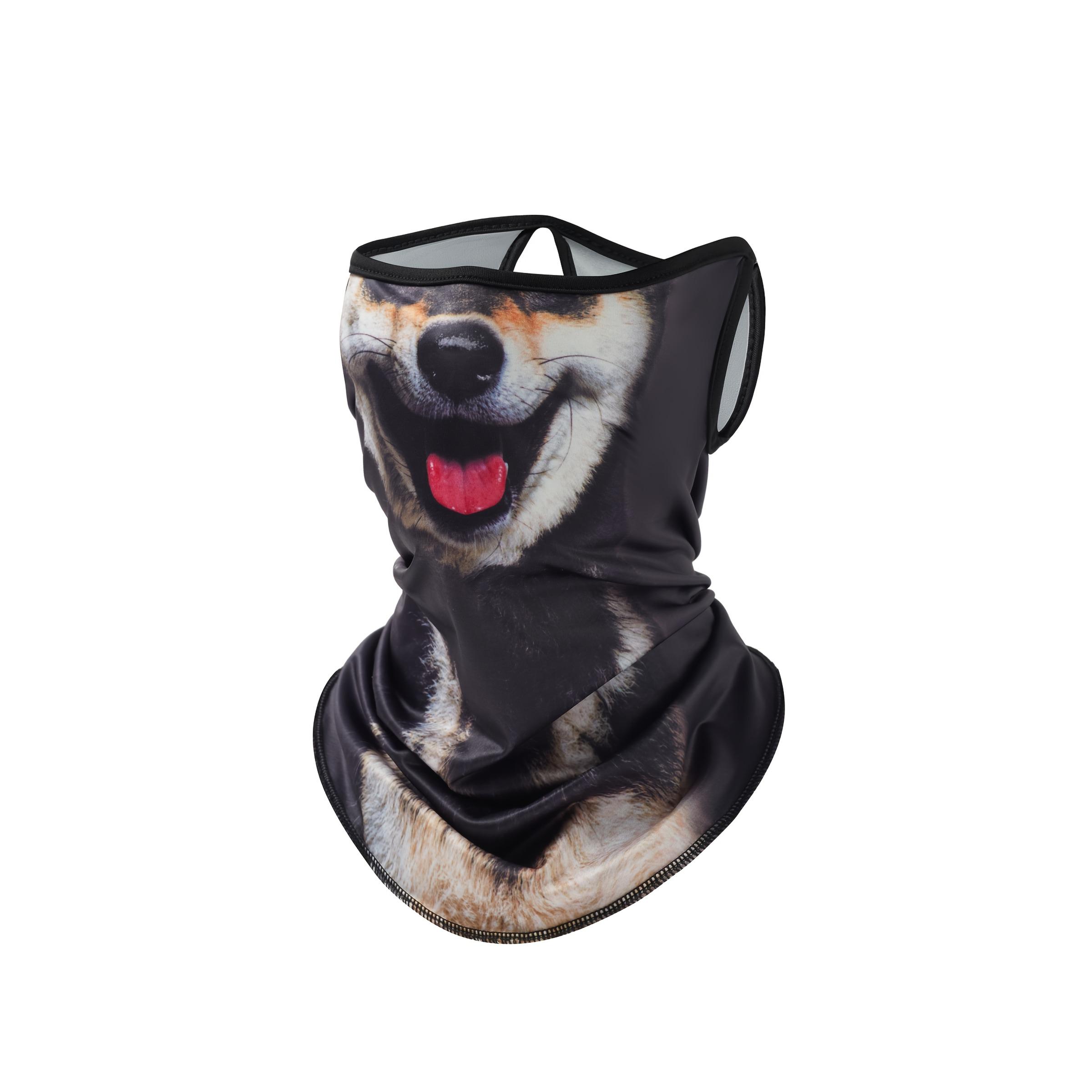 Summer Cycling Motorcycle Sun Protection Face Mask, 3D Animal Cat Design, Breathable Full Face Cover, Hooded Ear Hanging