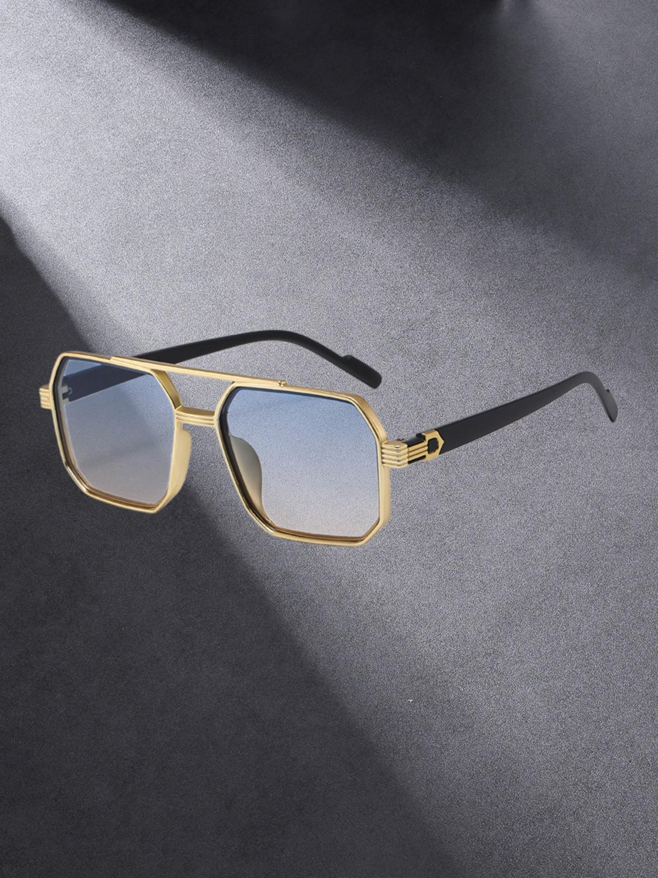 Square Frame Unisex Sunglasses, Casual All-Season Decorative Lens, Perfect for Work & Leisure, Matches Daily