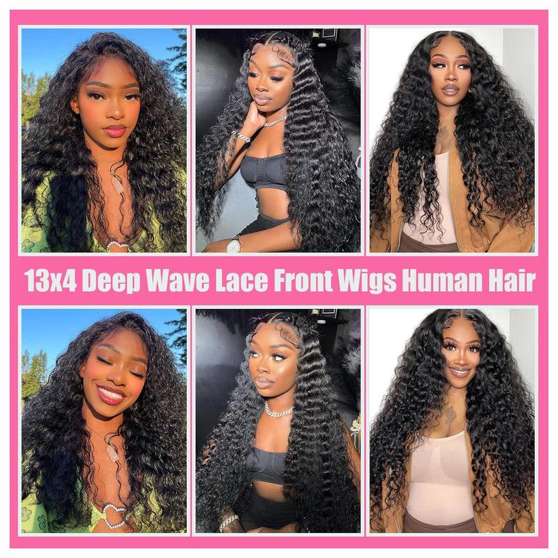 Bling Hair TikTokShopBlackFriday 30 inch 13x4 Lace Front Wigs Human Hair Wigs HD Transparent Deep Wave Pre Plucked Curly Lace Front Wigs 180% Density For Black Women #NovaTopFinds