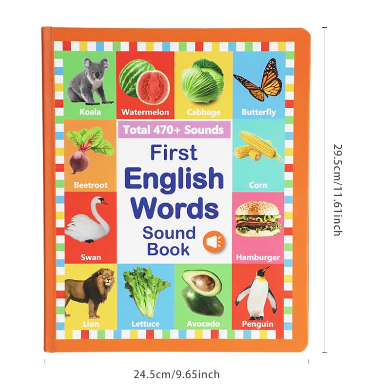 Toddler 1-6 Year Old,My First English Sound Toy – 470+Words, 21 Themes, Fun Word Game Bilingual Toys, Juguete Educativo for Educational Language, School Education Perfect Educational Gift Talking Flash Cards Nursing Flashcards Multifunction.