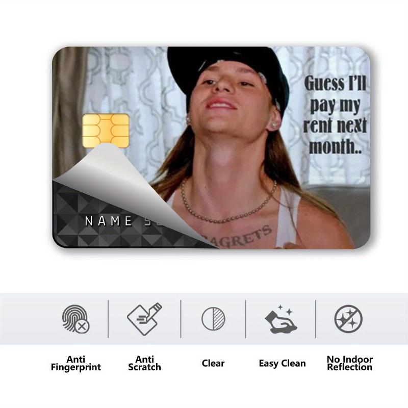 4pcs of Interesting Credit Card Skin Stickers Ultra-Thin Scratch-Resistant And Non-Slip Personalized Bank Card Decoration Skin Film