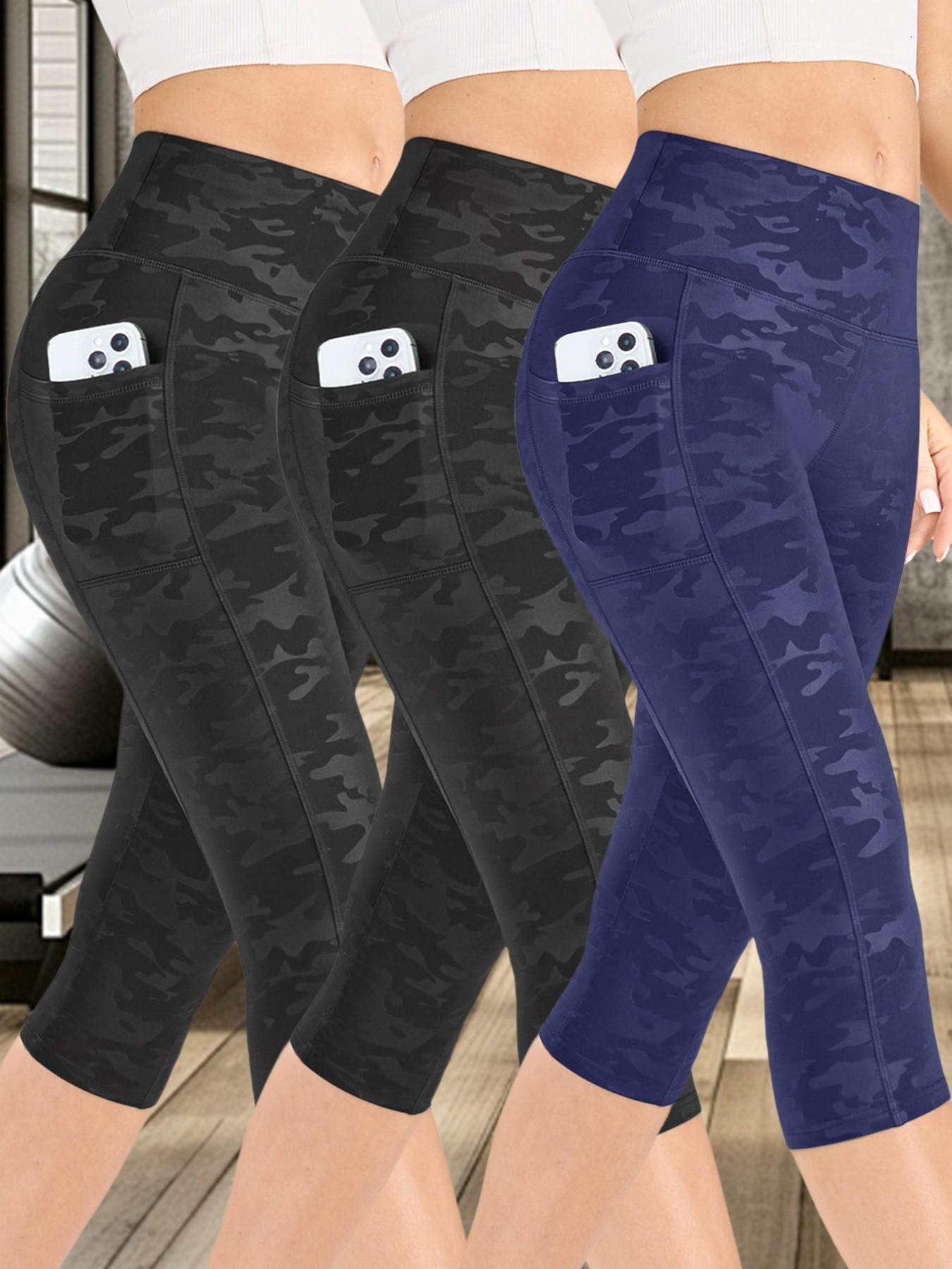 Women's Camo Print High Waist Stretchy Sports Leggings, Breathable Comfortable Skinny Pants, High Stretch Yoga Leggings, Workout Legging Capris, Ladies Sportswear for Indoor Outdoor Wear