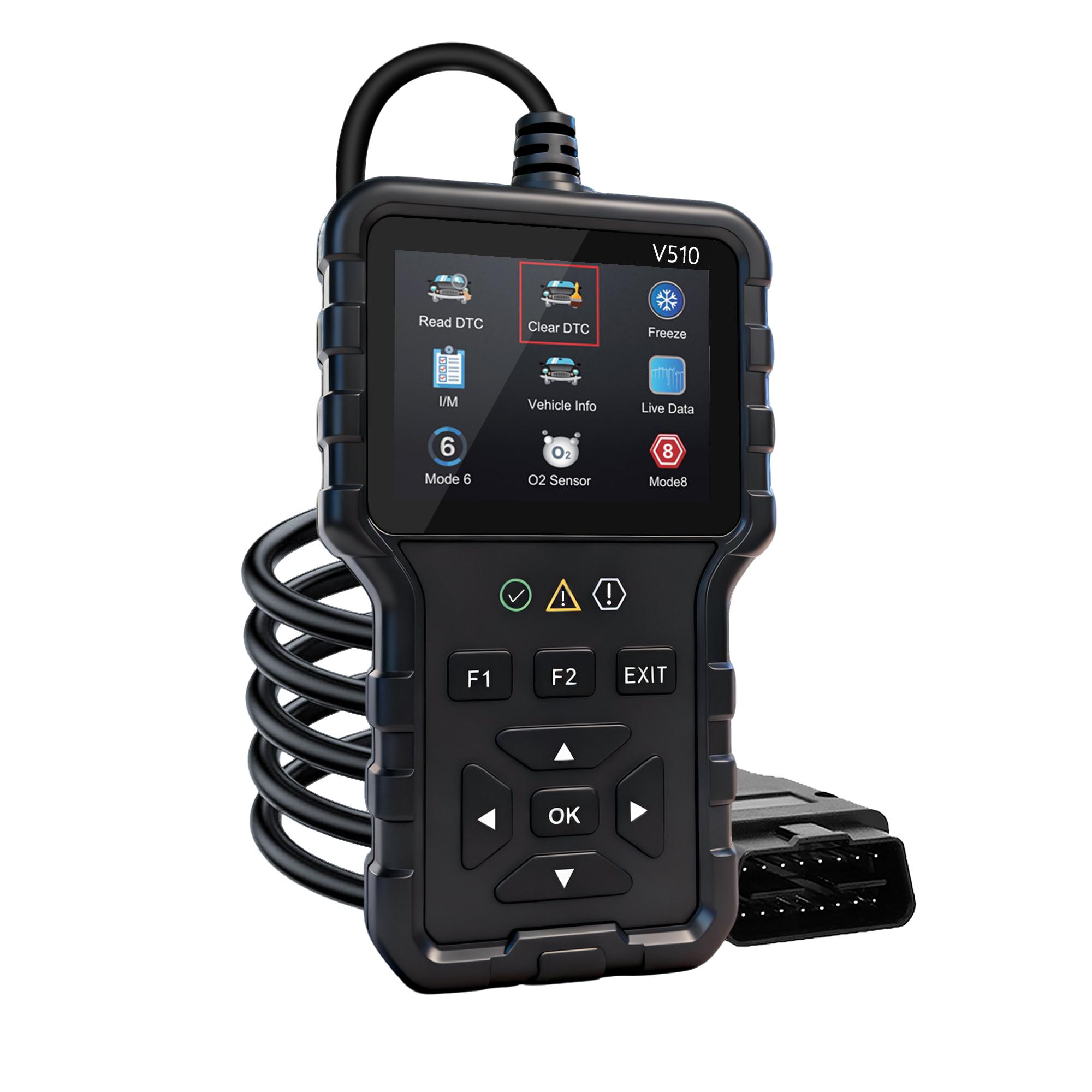 Obd2 Car Scanner V510 with Battery Test, Auto Diagnostic Tool for Engine Light, Fault Code Reader for All Obd-Ii Vehicles Since 1996