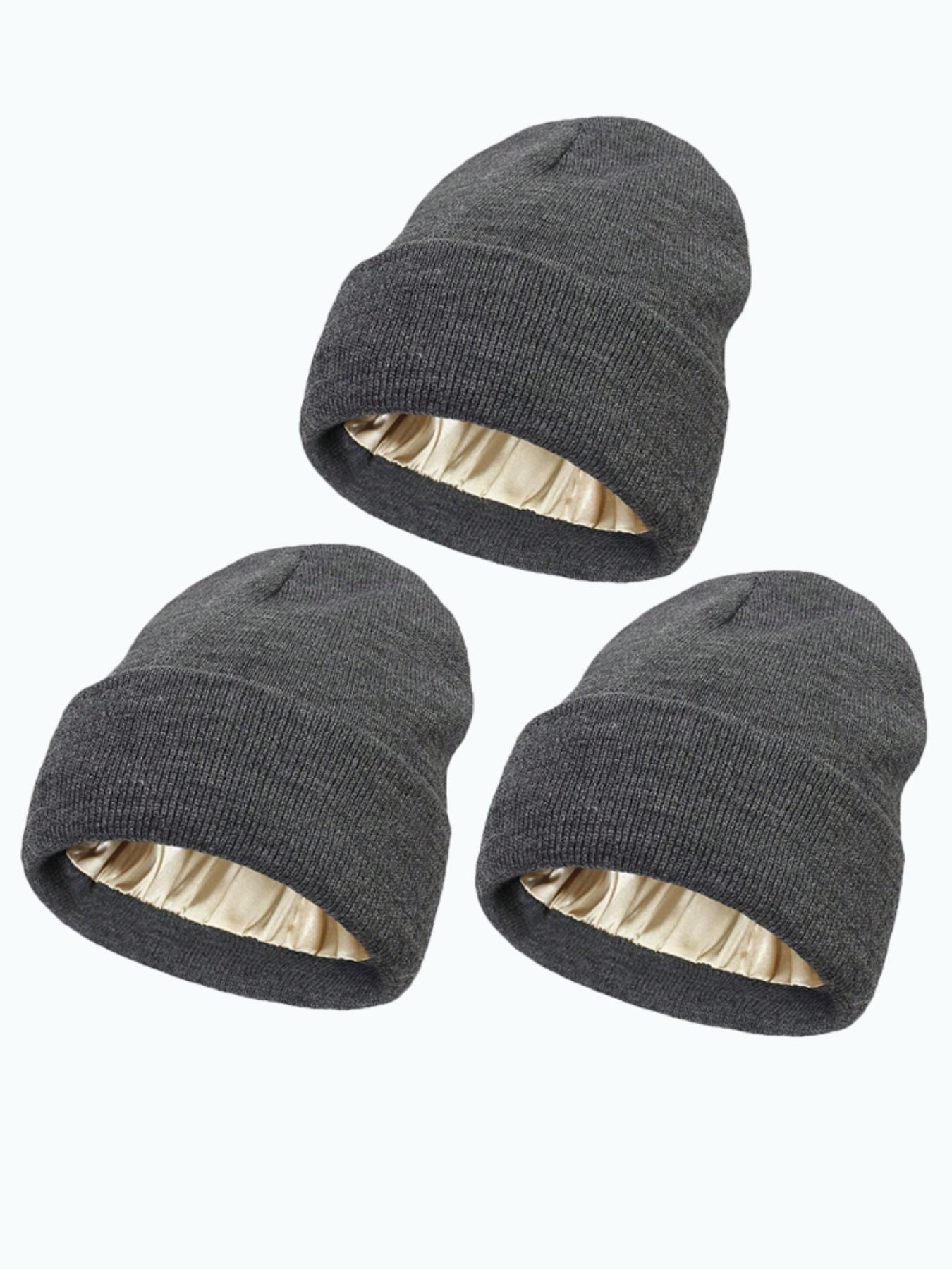 Solid Color Beanie Hat, Casual Soft Comfortable Beanie Hat for Fall & Winter, Fashion Accessories for Both Men & Women, Fitted Hat, Knitted Hat, Beanies
