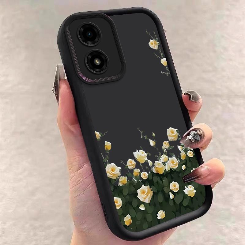 1 Piece Elegant flowers Stylish For Moto G04S 4G Case With Comfortable feel Finish Featuring Impact Resistant For Casual