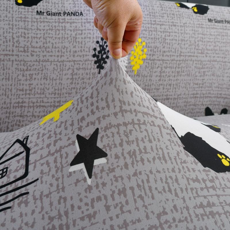 Cartoon Cat Pattern Sofa Cover, 1 Count Soft Comfortable Sofa Slipcover with Elastic Strap, Dustproof Sofa Protector for Home Living Room, Sofa Couch Covers