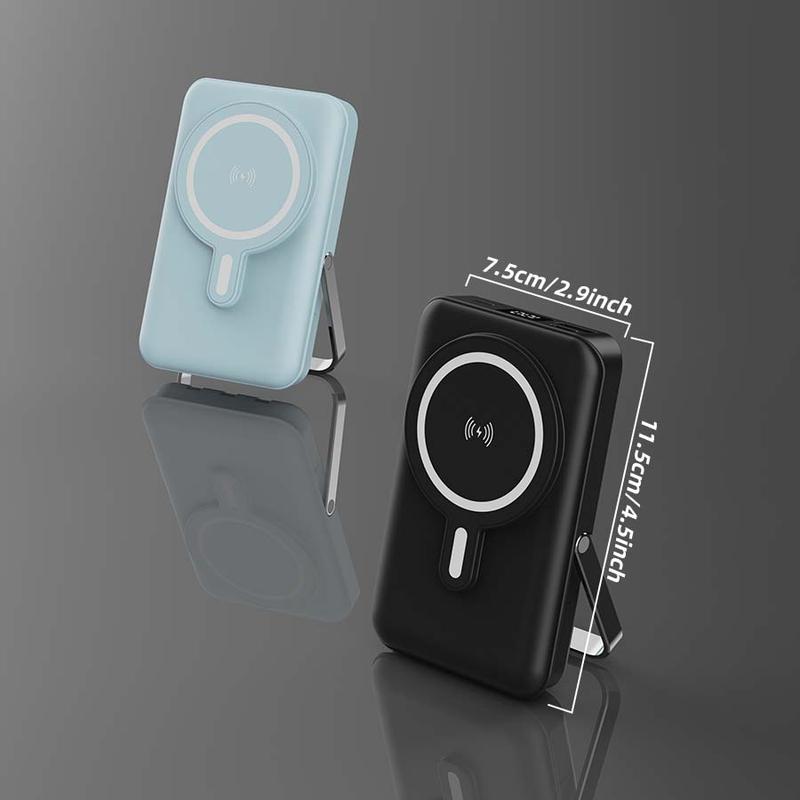 Magnetic Power Bank, 10000mAh Foldable Wireless Portable Charger with USB-C Cable, 3 Ports, LED Display, Compatible with Mag-Safe Battery Packs, 22.5W PD Fast Charging, Compatible with iPhone 16/15/14/13/12 Pro/Pro Max/Plus/Mini