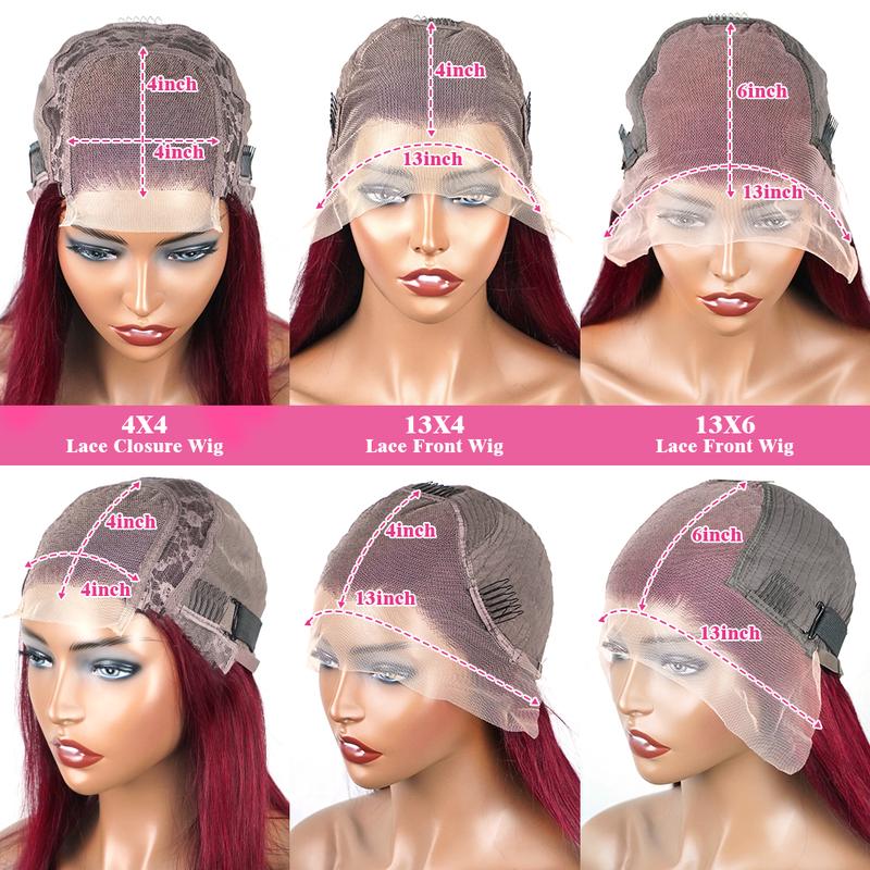 Bling Hair Burgundy 99j Red 13x6 13x4 Body Wave Transparent Hd Lace Front Wigs Human Hair 99j Burgundy Red Wig for Women with Baby Hair 180 Density TikTokShopHolidayHaul