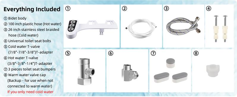 Hibbent Toilet Seat Bidet with Self Cleaning Dual Nozzle, Hot and Cold Water Spray Non-Electric Mechanical Bidet Toilet Attachment for Rear or Female Washing, Black toilet seat Hibbent Toilet Seat Bidet with Self Cleaning Dual Nozzle, Hot and Cold Water Spray Non-Electric Mechanical Bidet Toilet Attachment for Rear or Female Washing, Black toilet seat