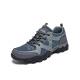 Men's Solid Color Mesh Breathable Outdoor Hiking Shoes Lace-up Closed-toe Trekking Shoes Non-slip Wear-resistant Casual Sneakers
