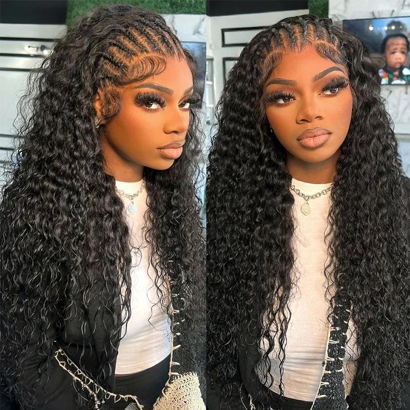 MORE FACE BEAUTY WEAR GO WIG Water Wave Lace Front Wig Human Hair 6X4 Lace Frontal Wigs For Woman Pre Plucked Hairline