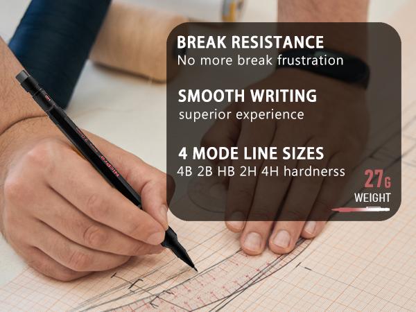 Nicpro 35Pack Art Mechanical Pencil Set, Metal Drafting Pencil 0.5, 0.7, 0.9,1.3 mm & 2mm with 21 Tube Lead Refills(6B 4B 2B HB 2H 4H Colors) Weatherproof Barrel for Outdoor Writing Drawing Sketching