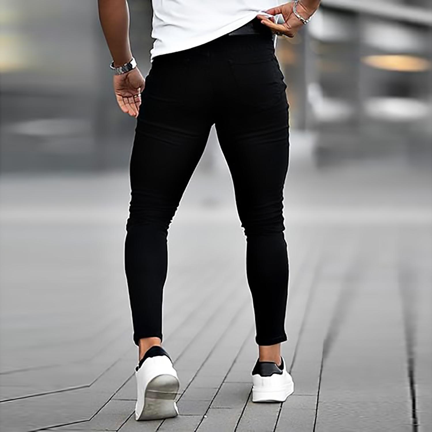 GINGTTO Men's Skinny Jeans Stretch Slim Fit Denim Pants