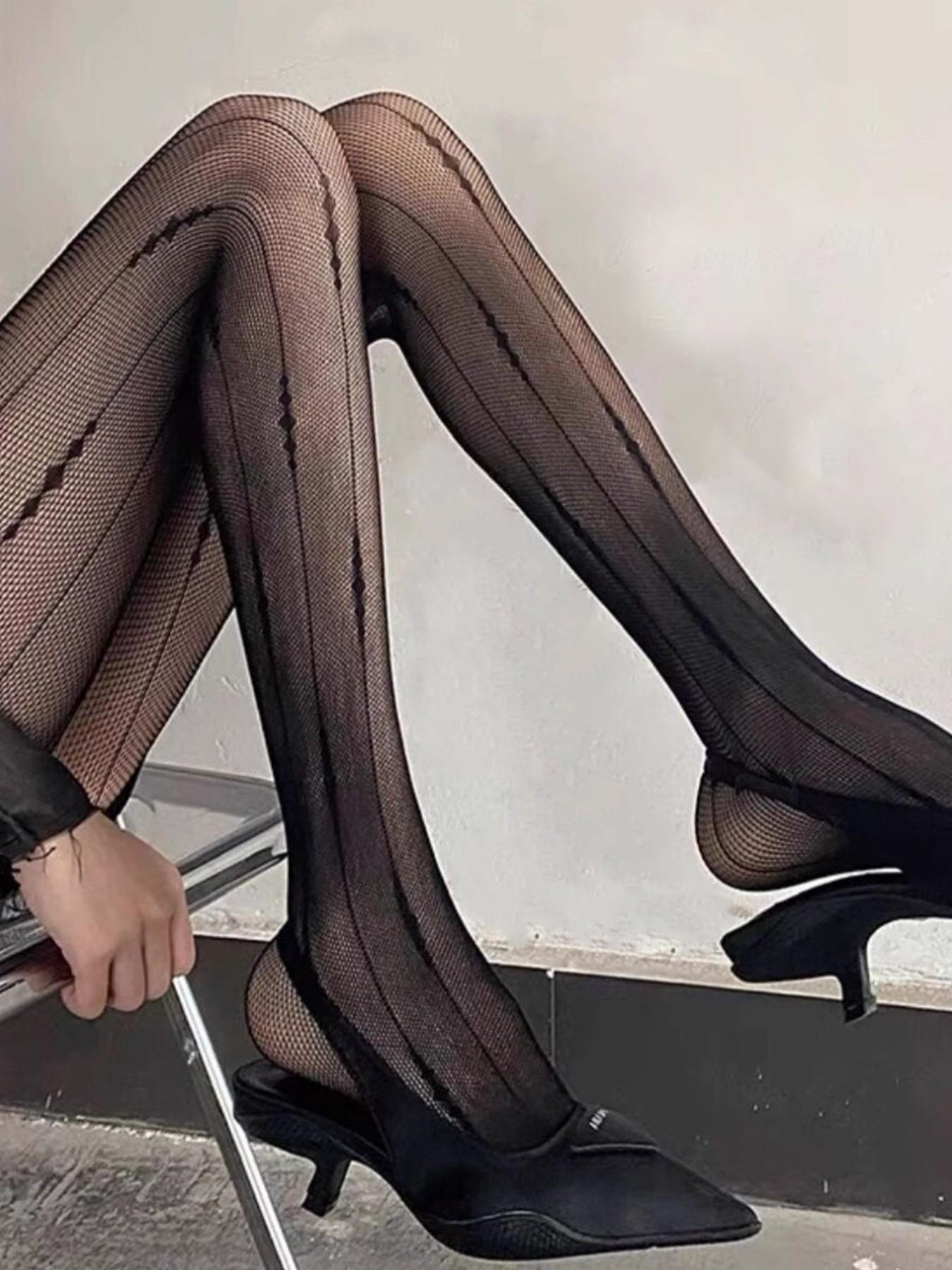 Y2K Sexy Sheer Full-Length Pantyhose, Slimming Shaping Stockings, High Elastic Anti-Pill, Sweet Cool Girl Fashion, All Seasons