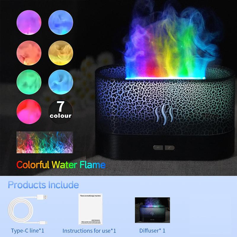 Portable Colorful Night Light Humidifier, USB Powered Mist Maker with Anti-dry Function, Desktop Small Aroma Diffuser Air Humidifier For Bedroom Home Office