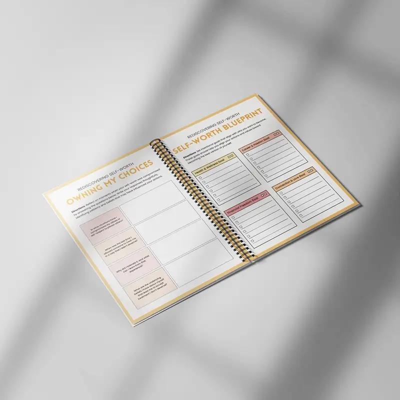 A5 Size Self-Esteem Rebuilding Guide Workbook, Discover Your Value, Cbt Tools, Structured Exercises, Build Healthy Self-Identity