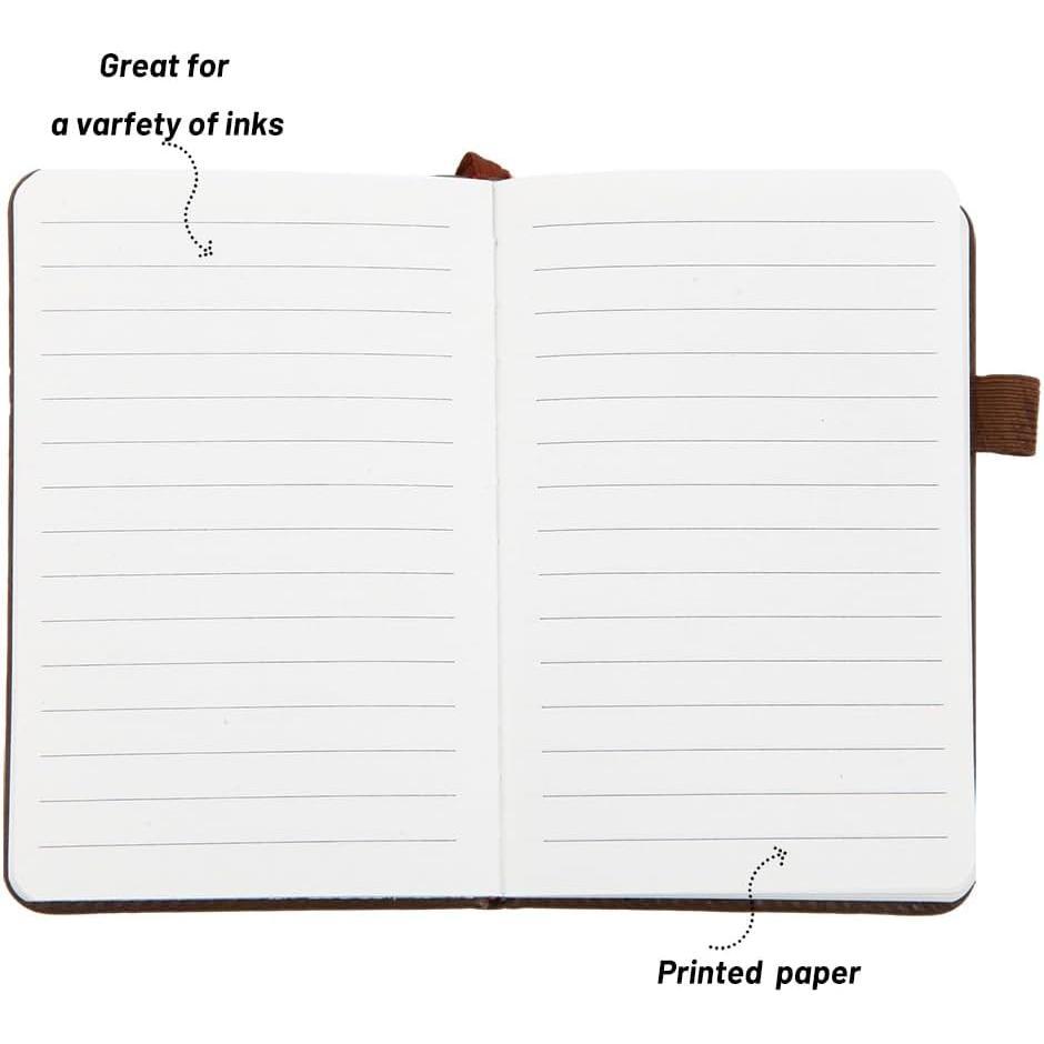 Small Pocket Notebook, Leather Journal Mini (Brown) Small Pocket Notebook, Leather Journal Mini (Brown)