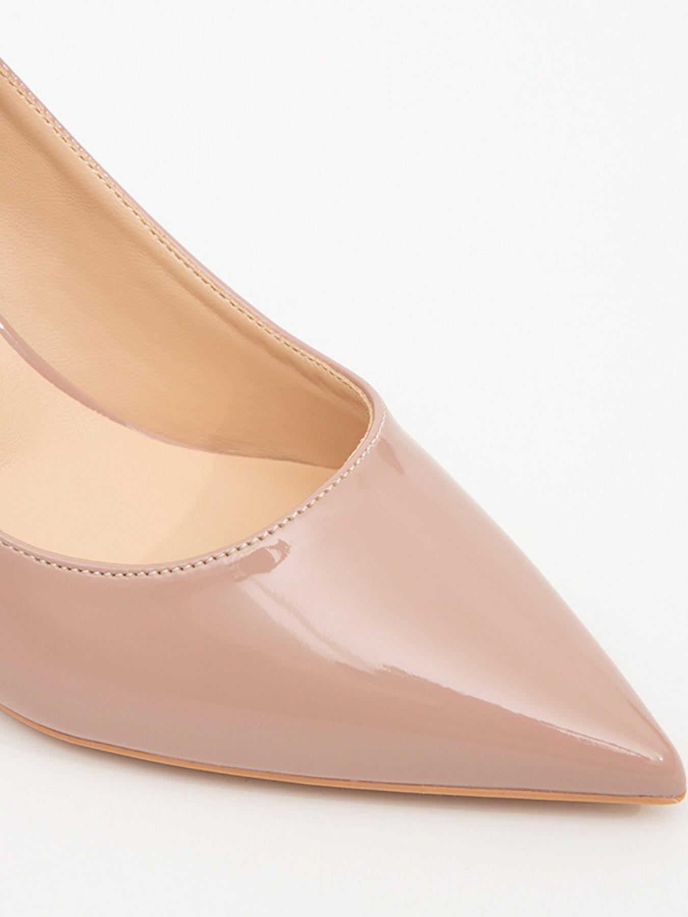 1 Pair Women's Apricot Pointed Toe Block Heel Pumps, Elegant Office Style, Slip-On Shallow Cut Patent Leather, For Ladies Daily Work & Party