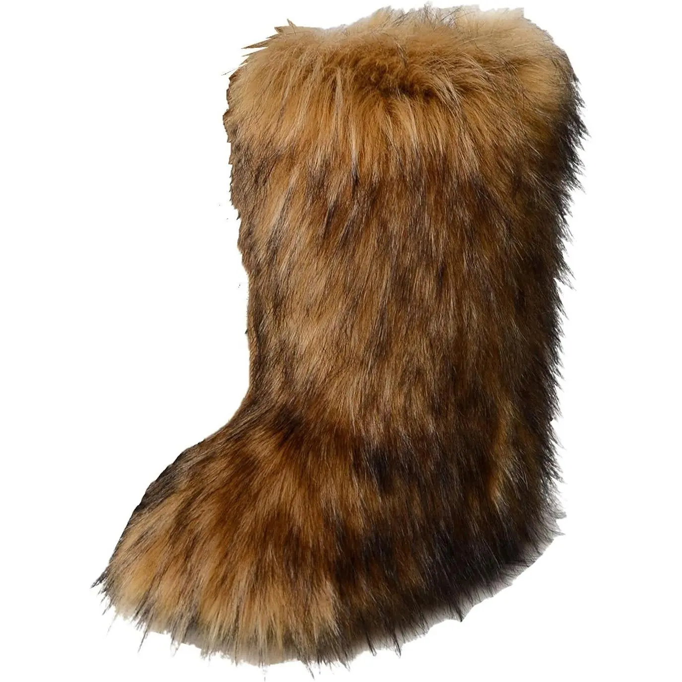 Women's Faux fur Boot Furry Fluffy Short Snow Boot Mid-Calf Boots Warm Comfortable Outdoor Flat Shoes