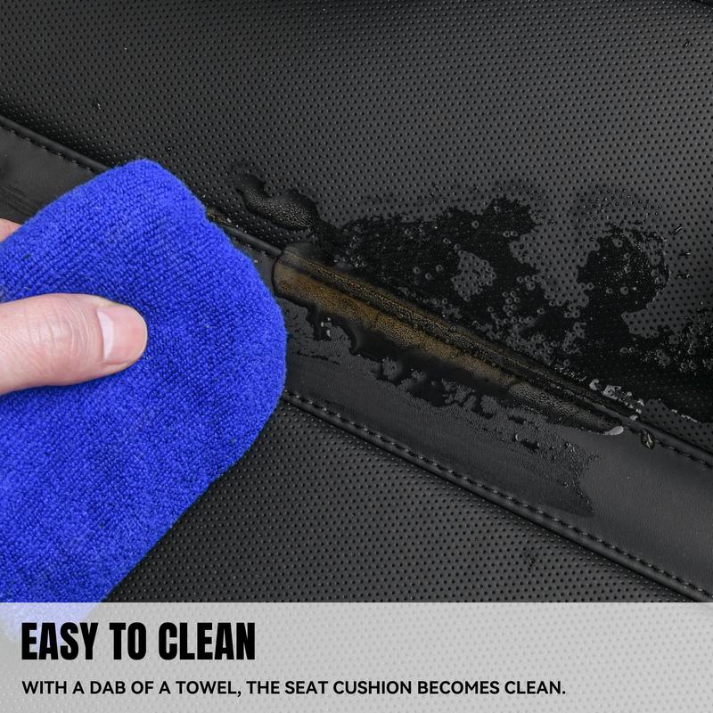 CAR PASS Nappa PU Leather Car Seat Cushions Full Set Waterproof Protector Durable Cushioned,Fit for Sedan SUV Pick-up Truck,Automotive, Anti-Slip Car Seat Covers