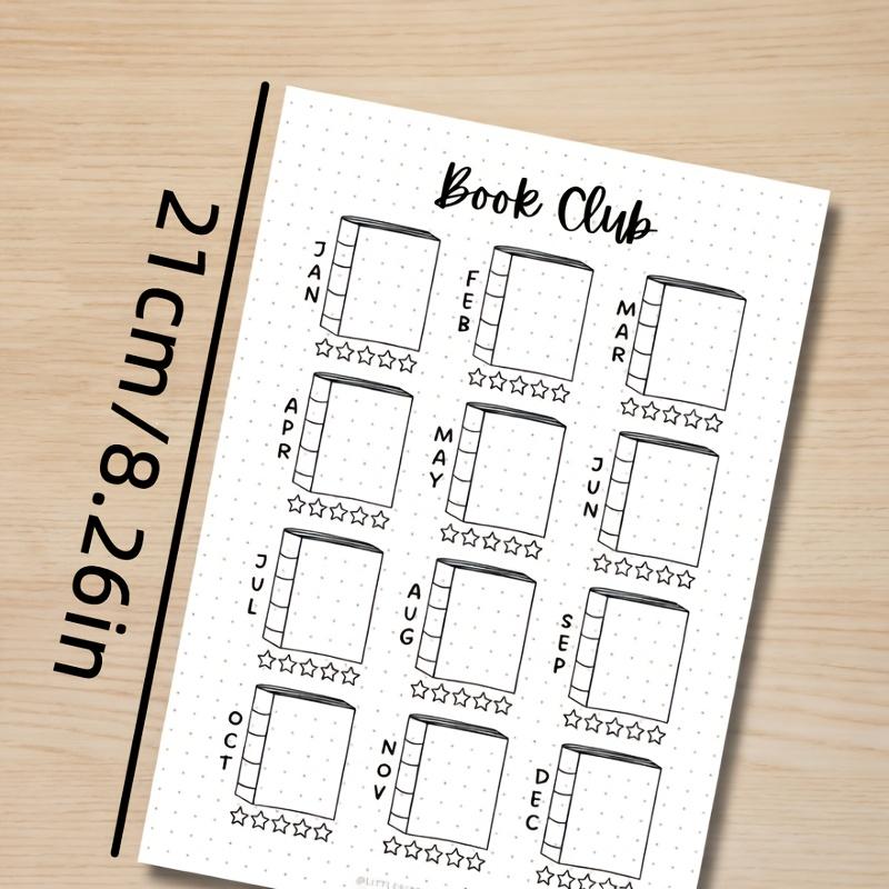 10 Sheets Party Activity Supplies Reading Club Book Tracking Sheet, Log Pages, Reading Records, Reading Logs, Reading Club Books