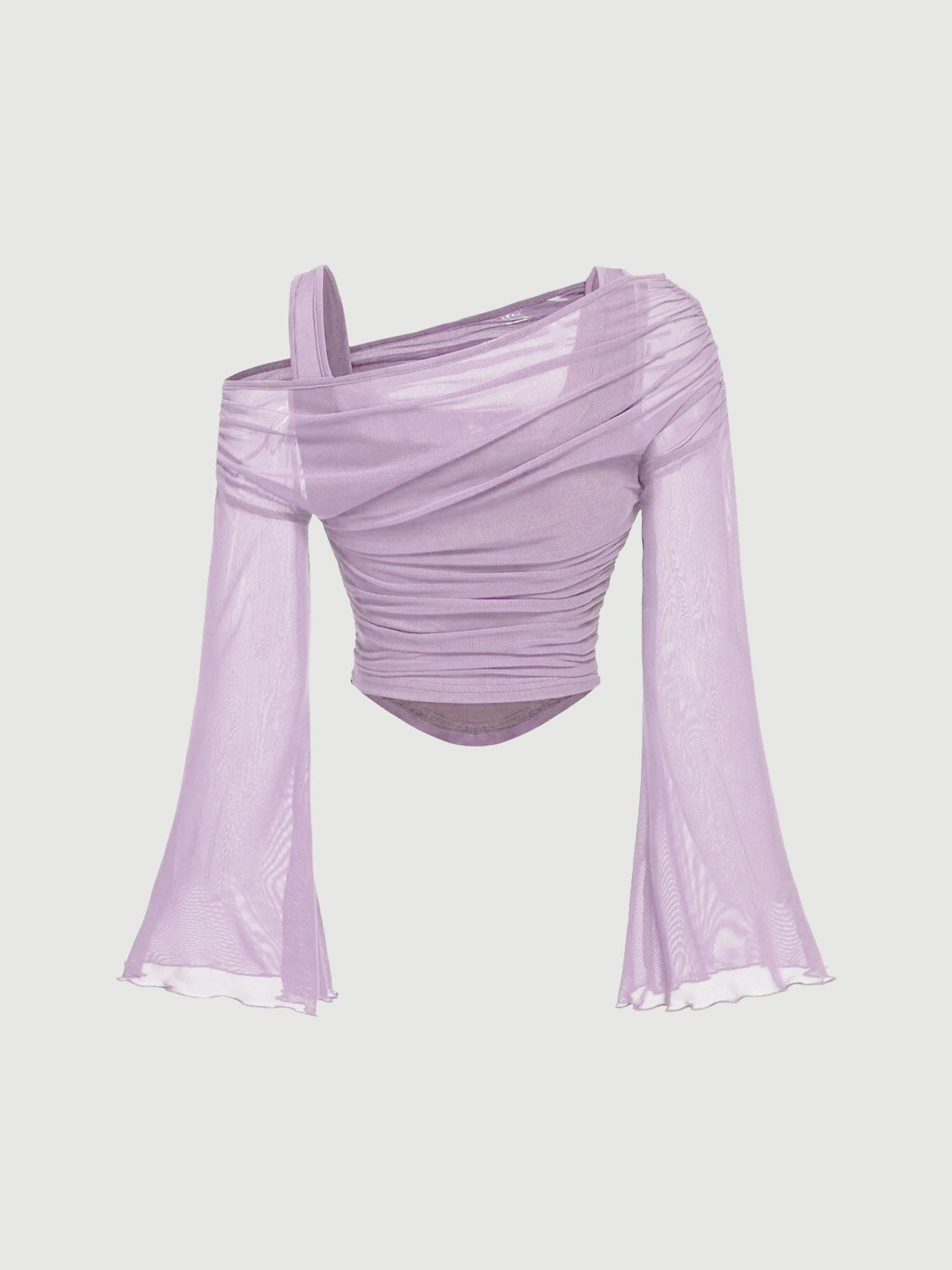 Women's Drop Shoulder Slim Fit Casual Knit T-Shirt, Fashionable Comfortable Autumn Top, Stylish Ladies' Everyday Clothing for Daily Wear