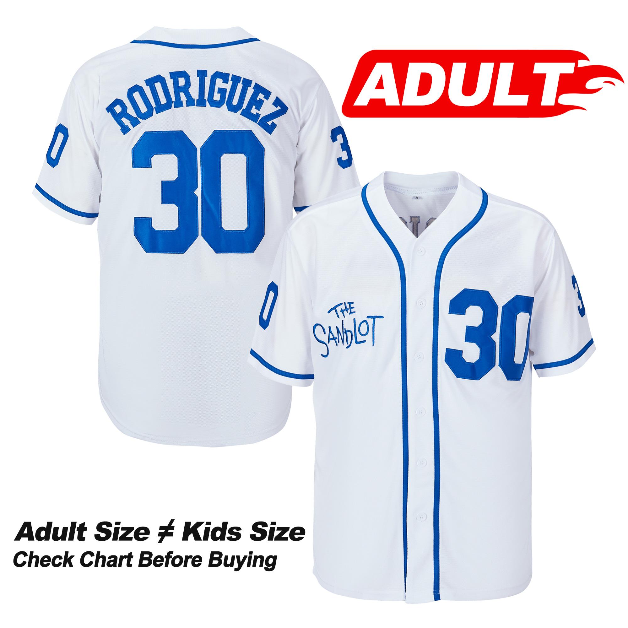 #30 Benny The Jet Rodriguez #5 Michael Squints The Sandlot Movie Baseball Jersey,Summer,Stitched S-2XL,Gift for Game Day