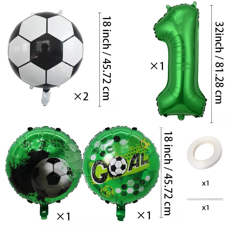 Premium Soccer Number Foil Balloons Multi Piece Set, Ideal for Sports Themed Parties, Club Events, Festivals, Venue Decor