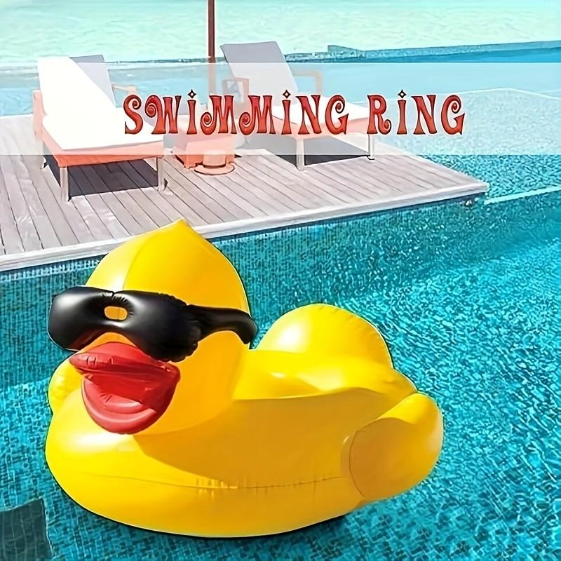 Giant Inflatable Duck Float Bed with Handle, Durable PVC Material, Camping Beach Lounge Chair, Outdoor Summer Water Toy, Party Decoration