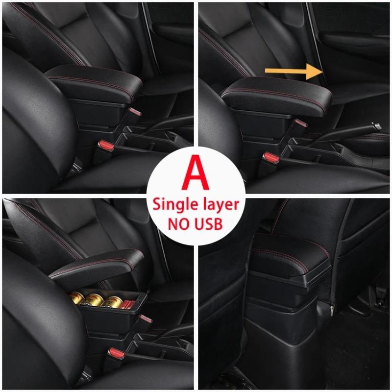 For Honda Jazz II  2008 2009 2010 car armrest storage box interior modification multi-function accessories with USB