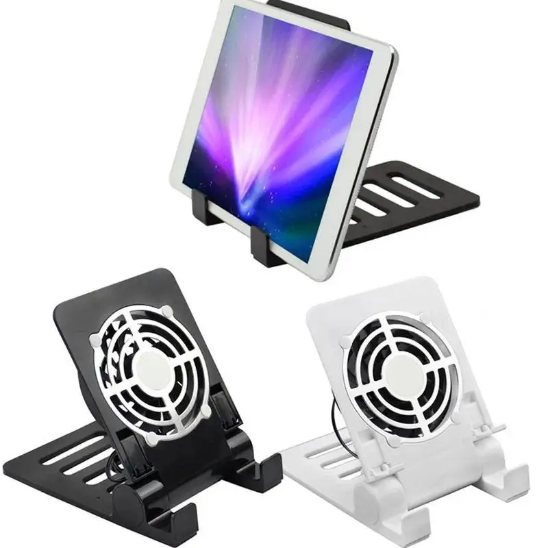 Quiet Cooling Pad Radiator with Foldable Stand for iPhone iPad Tablets - Phone Tablet PC Holder And Cooling Fans for Radiator