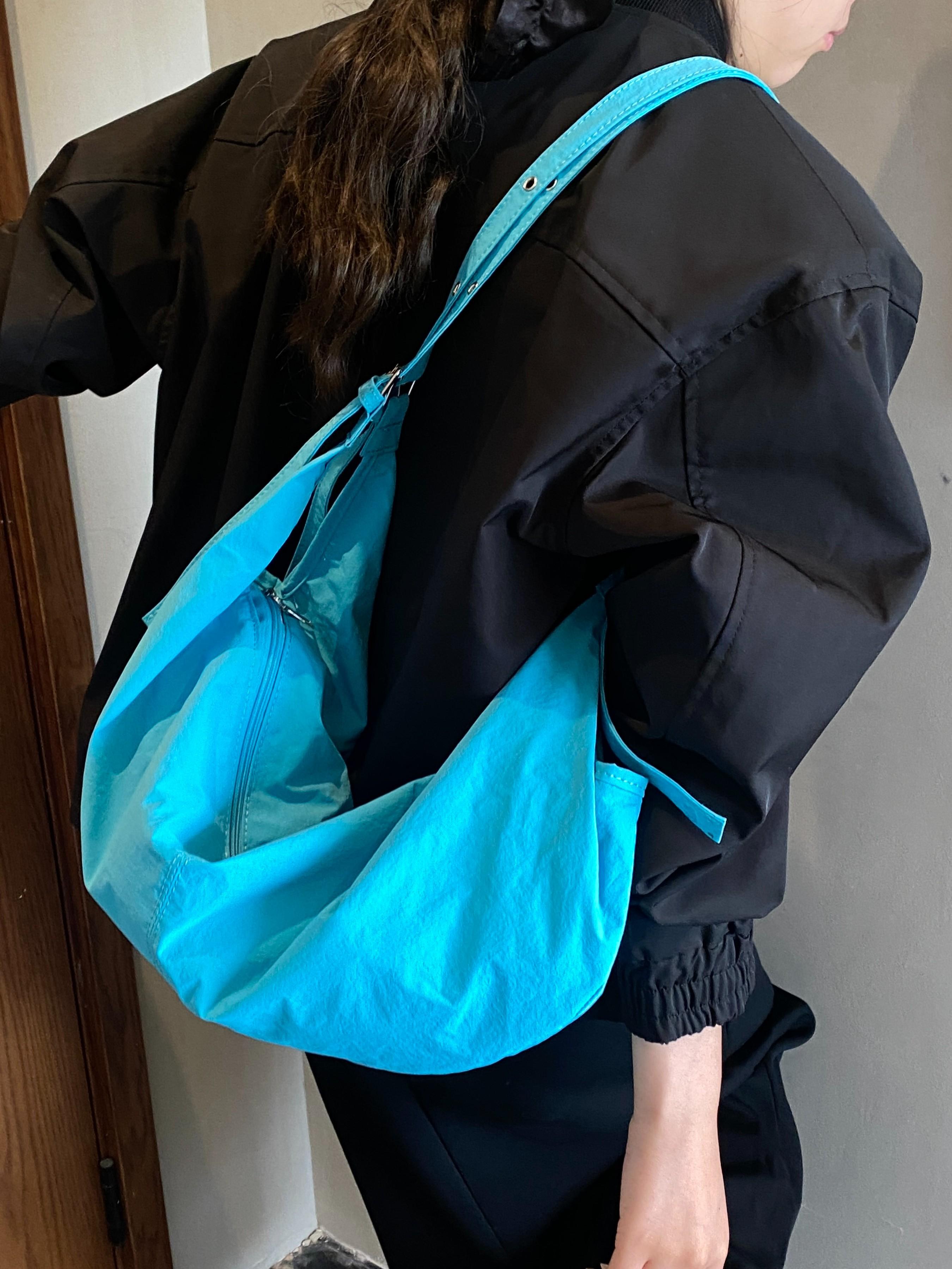 Women's Nylon Hobo Bag, Waterproof Large Capacity Shoulder Bag, Casual Lightweight Design, Ideal for Shopping and Daily Use