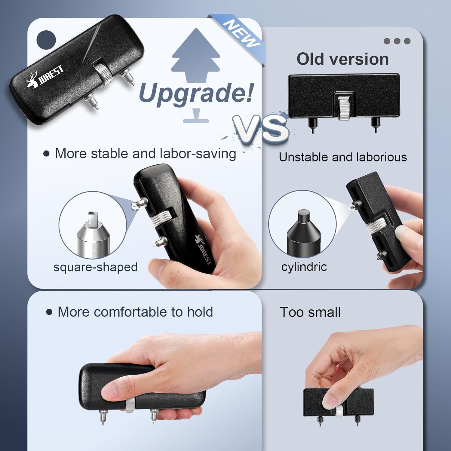 JOREST Watch Repair Tool Kit – Battery Replacement, Case Back Opener, Spring Bar Tool – Great Gift for Watch Lovers & DIY Dads