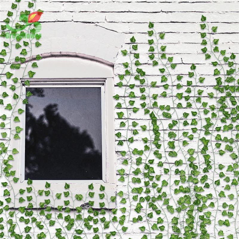 Valentine's Day Wall Hanging Simulation Faux Plastic Vine Ornaments for Room Decor, Creative DIY Spring Green Artificial Leaf Vine, Realistic Decorative Plants for Home Wedding Porch Party Decoration, Fake Indoor Plants, Interior