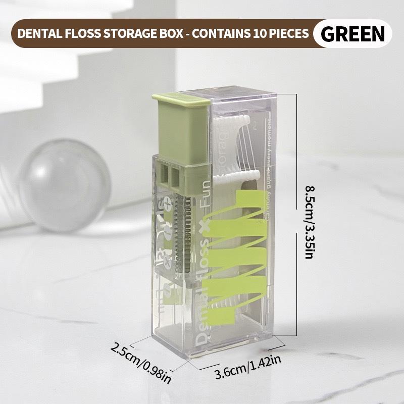 1 portable dental floss dispenser - automatic rebound premium dental floss stick (1 box can store 20 dental floss) with a luxurious and stylish design, creative oral care accessories, and the ability to clean teeth anytime, anywhere Oral Care Supplies