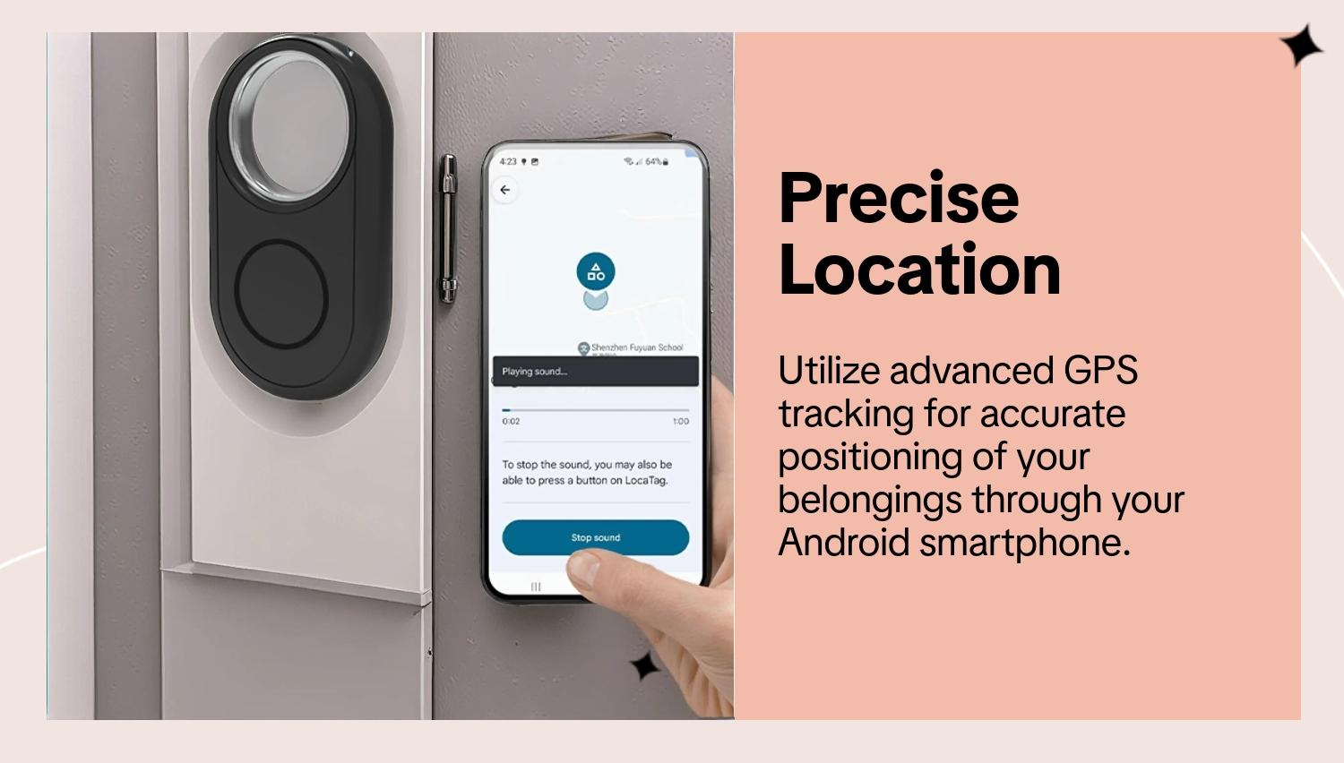 Android Google GPS Tracker, Android Smart BT Tag Anti Lost Wireless Tracking For Works with Android Find My Device, Item Finder for Keys, Wallet, Luggage, Pets Precise positioning For Android Smartphone Locator