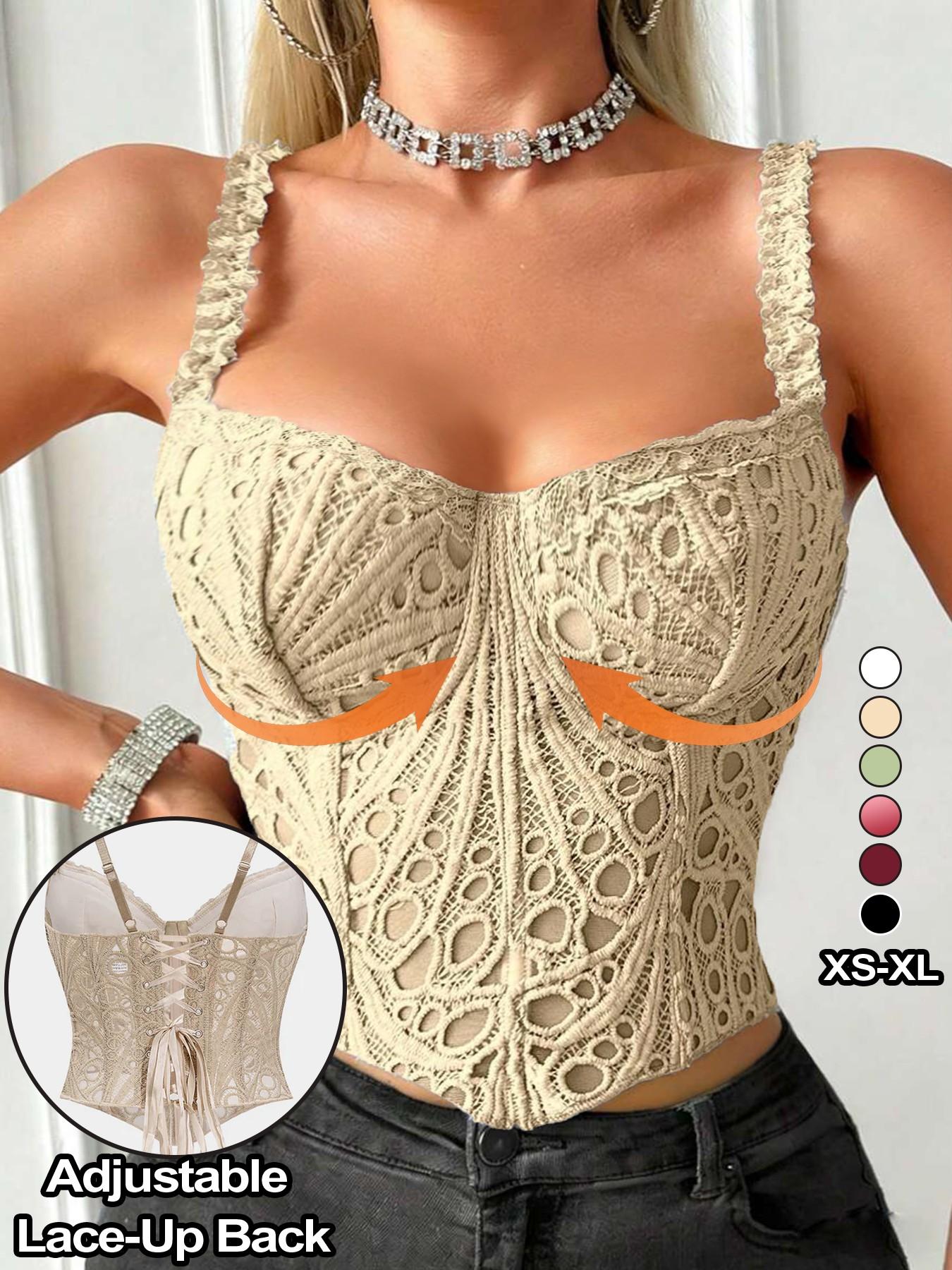 Women's Lace Bodysuit, Adjustable Straps, Backless Design, Embroidered Pattern, Comfortable Daily Wear, Valentine's/mother's Day Gift