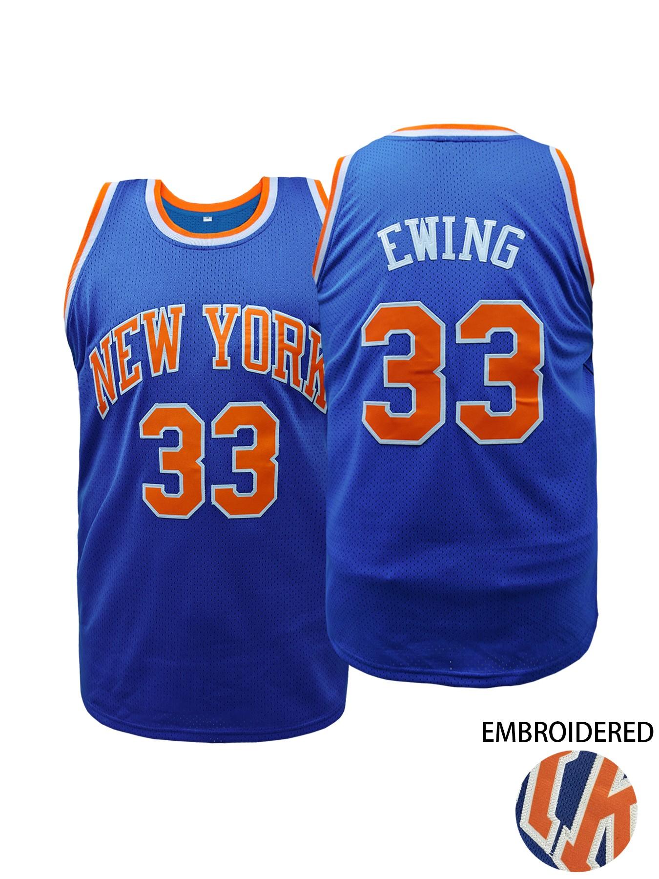 Men's Classic 90s New York #33 Vintage Basketball Jersey | Embroidered Mesh Retro Jersey