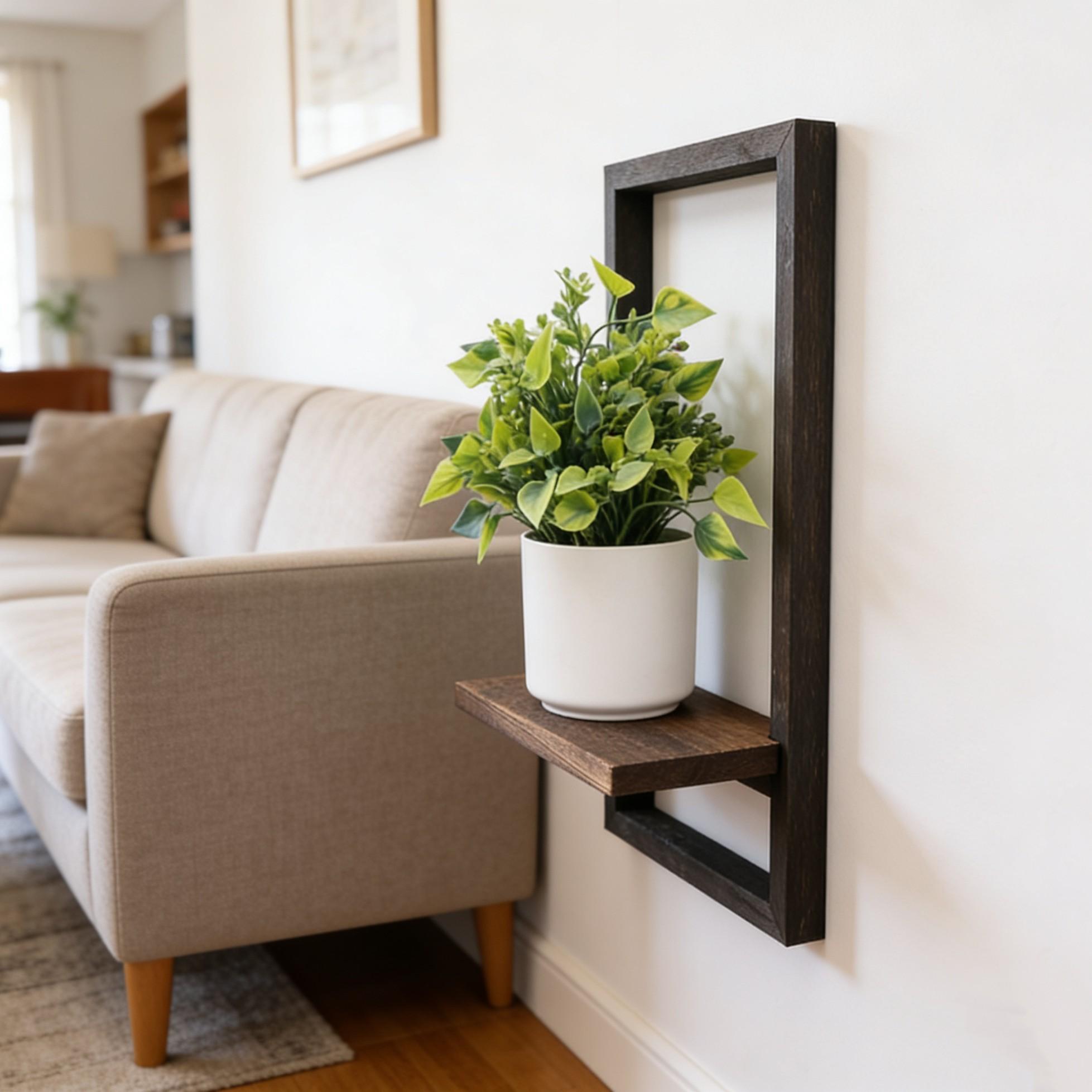 Wall-Mounted Plant Rack, Space-Saving Vintage Colorful Plant Shelf, Indoor Home Decor, Succulent and Herb Display Stand, Floating Board Organizer