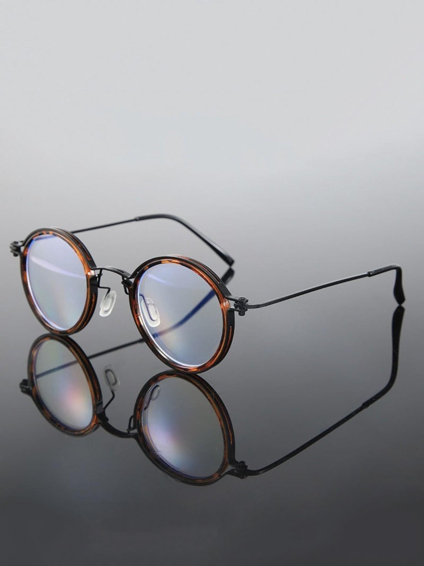 Round-frame Metal Reading Glasses, Classic Round Metal Frame.: +1.00 to +4.00 Dioptres. Anti-glare. Computer Glasses. Suitable for Reading and Screen Use. High-definition Lenses