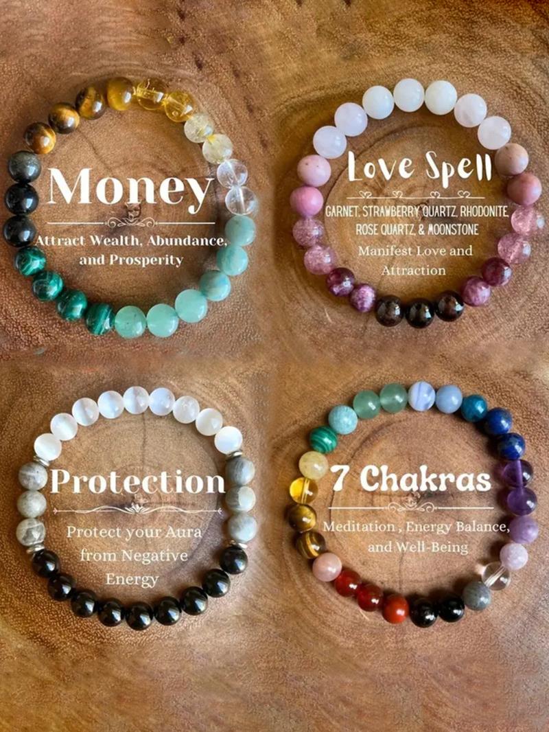 Energy Beaded Bracelet, Unisex Bracelet for Women & Men, Fashion Accessories for Party, Daily Clothing Decor, Trendy All-match & Exquisite Jewelry for Birthday Gift, Jewelry Gifts