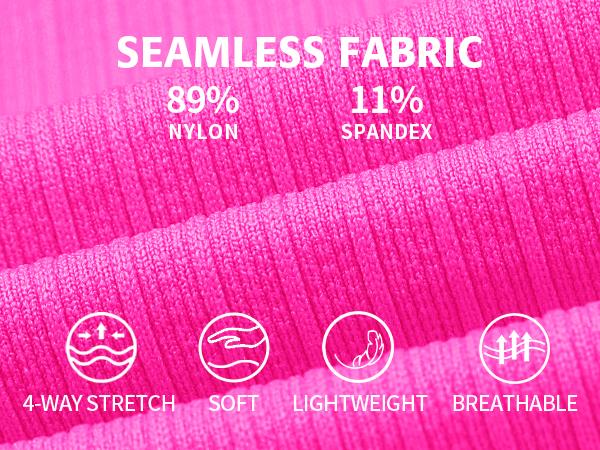 Attraco Ribbed Workout Tank Tops with Built in Bra for Women Tight Racerback Scoop Neck Athletic Top