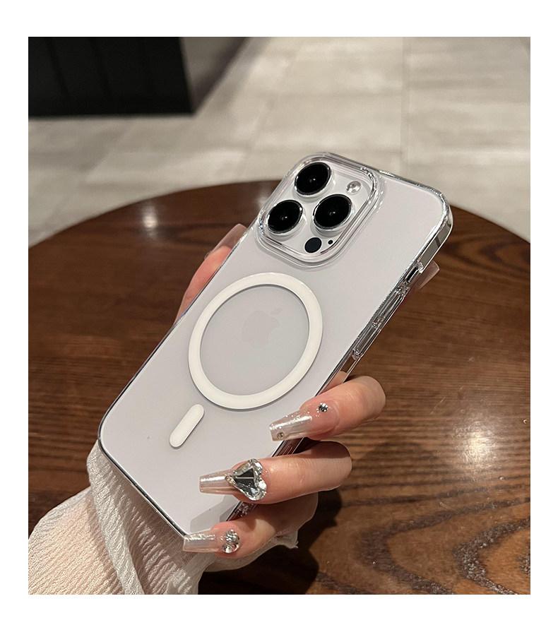 Ultra-thin Transparent Magnetic Case for iPhone 17/16/15/14/13/12 Pro Max New 17 Pro Minimalist Design Luxury Protective Shockproof Cover