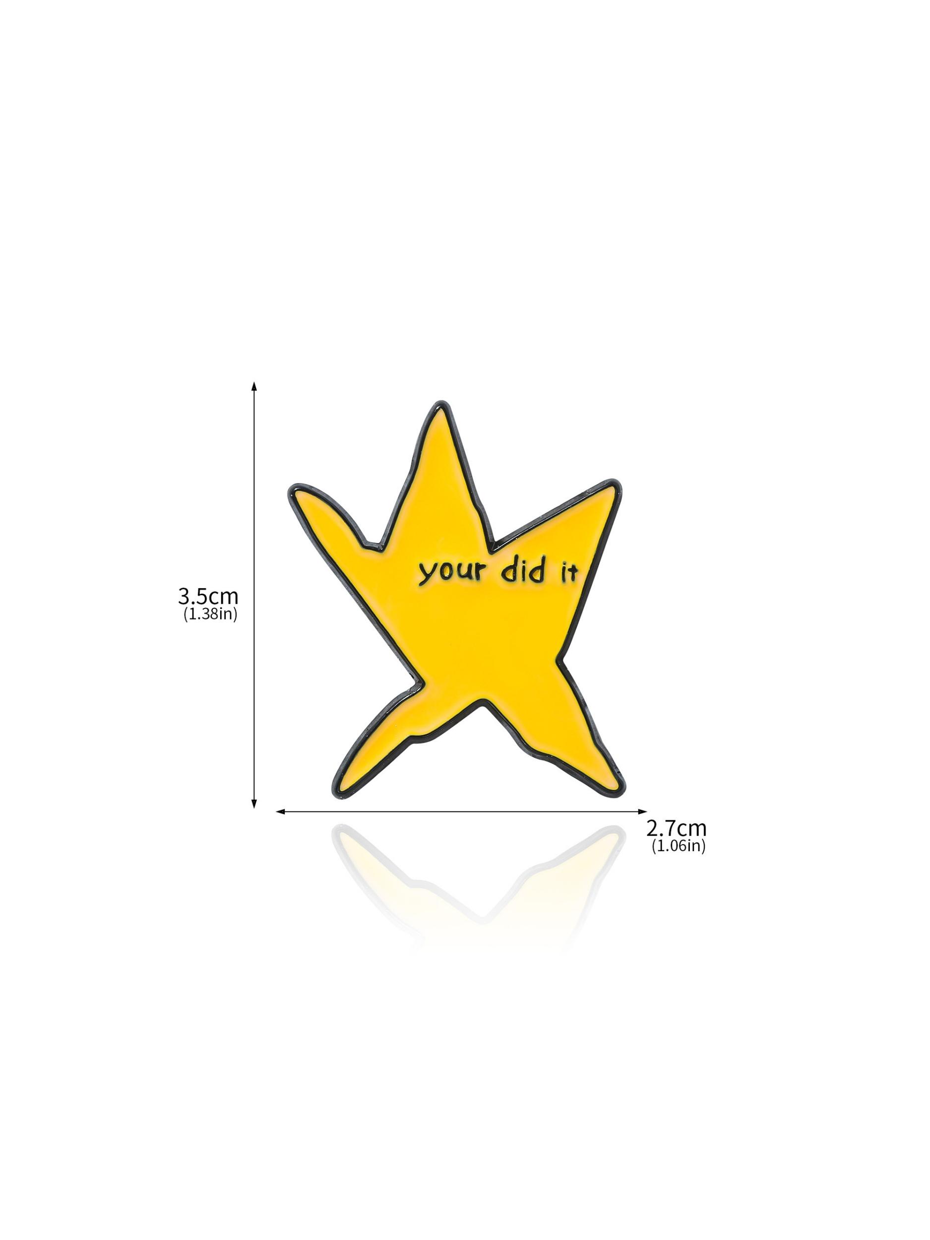 Star Shaped Brooch, Creative Star Design Brooch, Fashion Accessories for Women & Men, Cute Enamel Pin Suitable for Backpacks, Jeans, Scarves, Hats Decoration, Jewelry