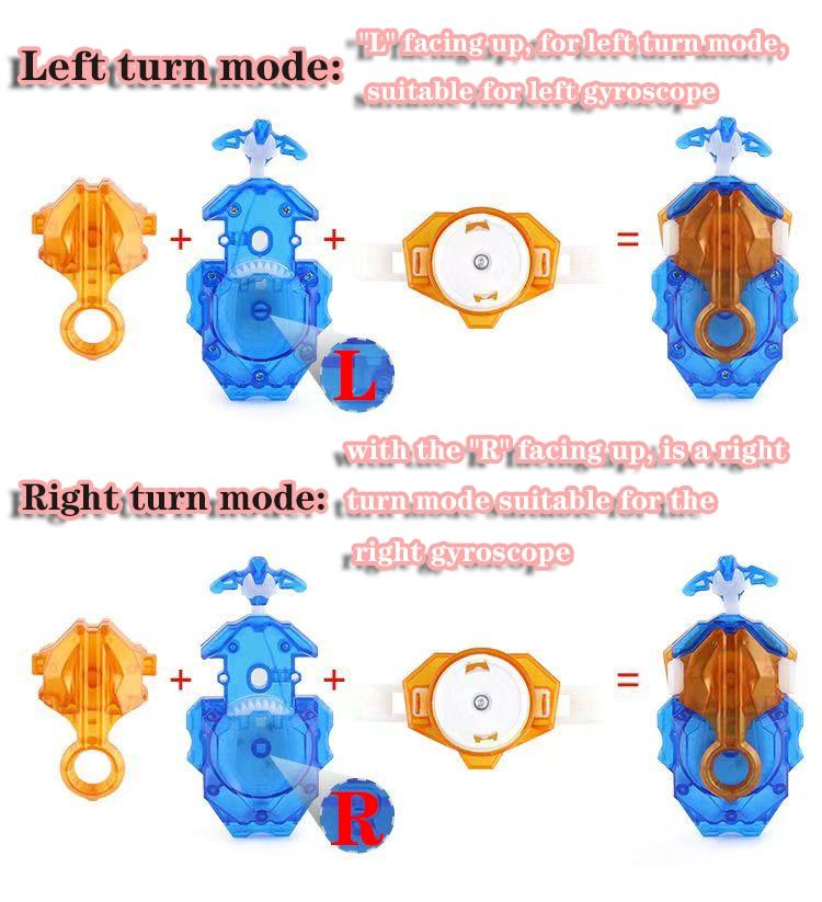New Two-Way Alloy Explosive Combat Gyro Set Toy, Wire Launcher, Easy to Operate, Disassemble and Assemble, Family Entertainment, Friend Gatherings