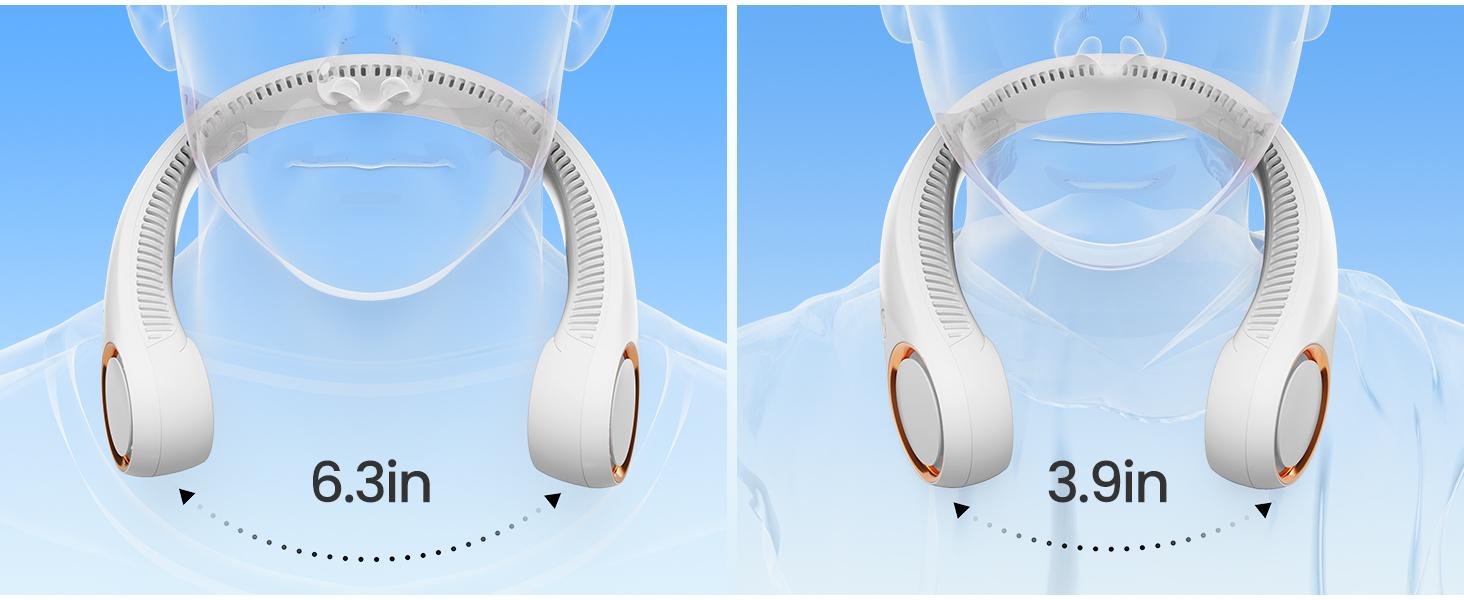 Hands Free Neck Fan, Sports, Travel, Office, Rechargeable, Bladeless Cooling Technology, Wearable Headset Design,Up to 8 Hours of Battery life, Comfortable to Wear
