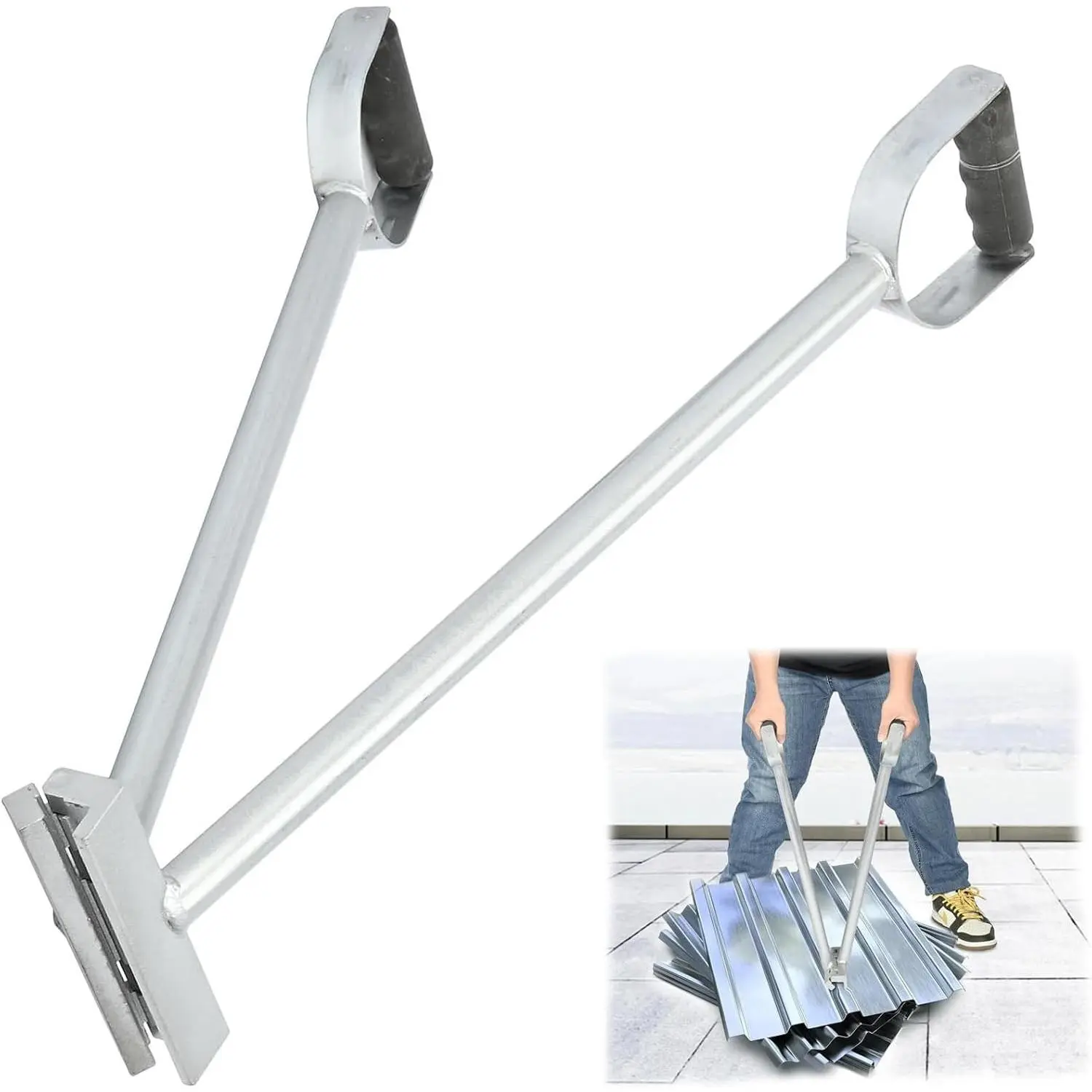 2-in-1 Hand Seamer for Standing Seam Roofing, 90° & 180° Sheet Metal Bender Tool, Heavy Duty Hand Seamers for Metal Roofing Tools & Repairs