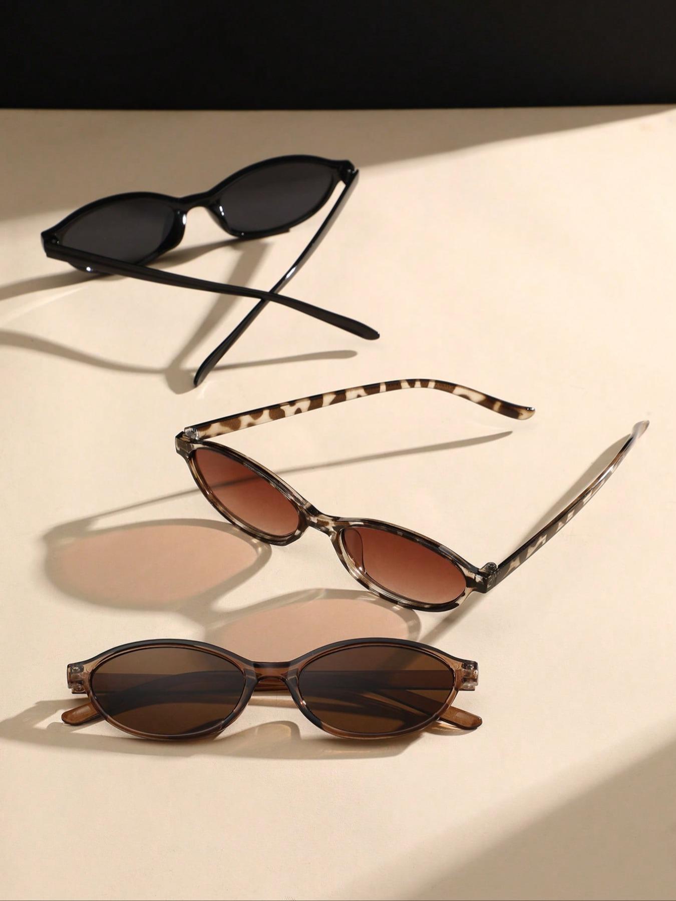 Elegant Retro Oval Sunglasses for Men & Women, Multi-Color Small Frame Shades, Perfect for Vacation, Driving, Camping, Street Photography, Classic Oval Sunglasses