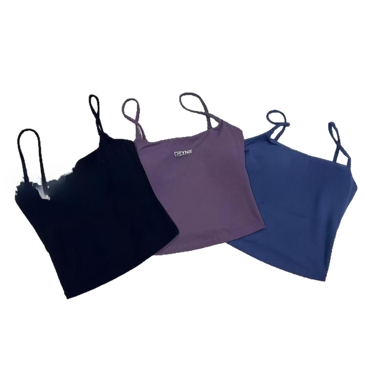 DFYNE Double Shoulder Strap Yoga Tank Top | Brushed Fabric, Soft and Skin-Friendly | Backless Design, Show Off Elegant Shoulder Shapes During Fitness